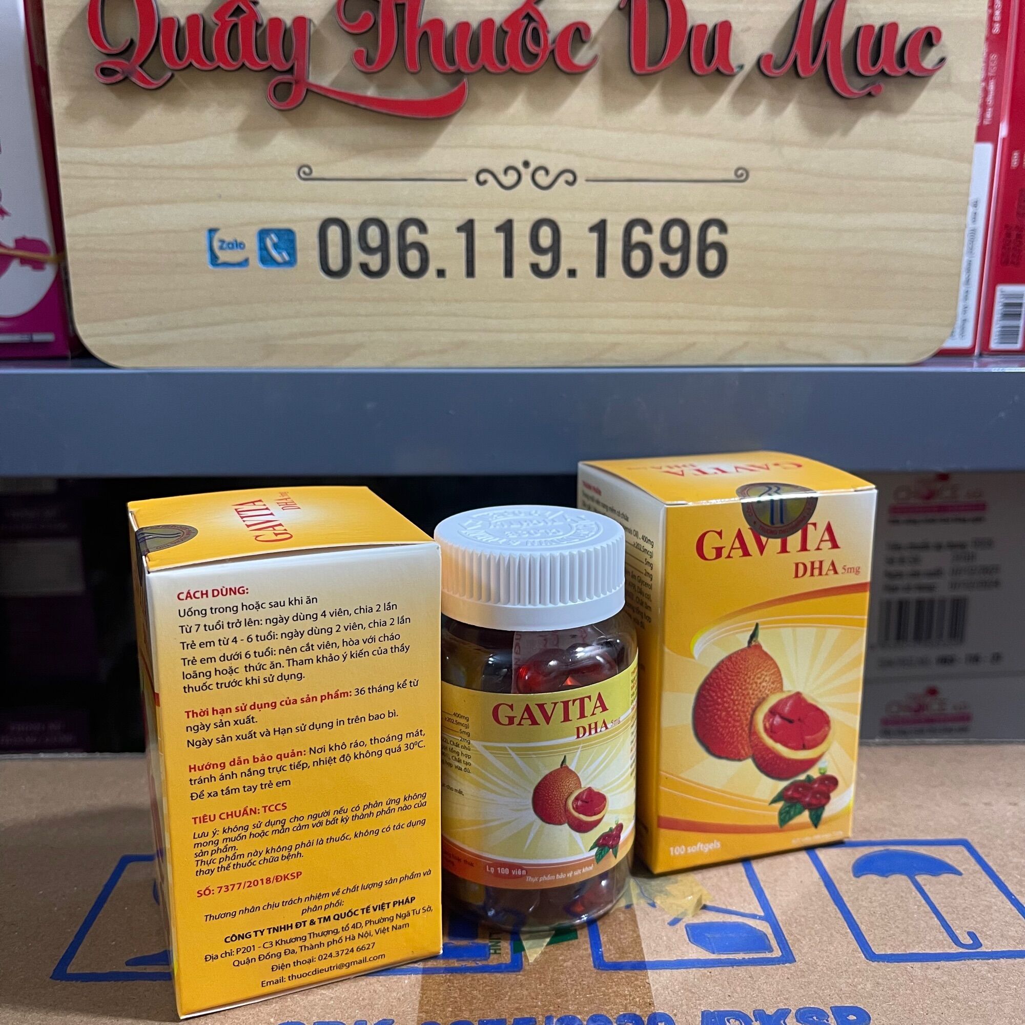 Dầu gấc gavita dha hộp 100 viên