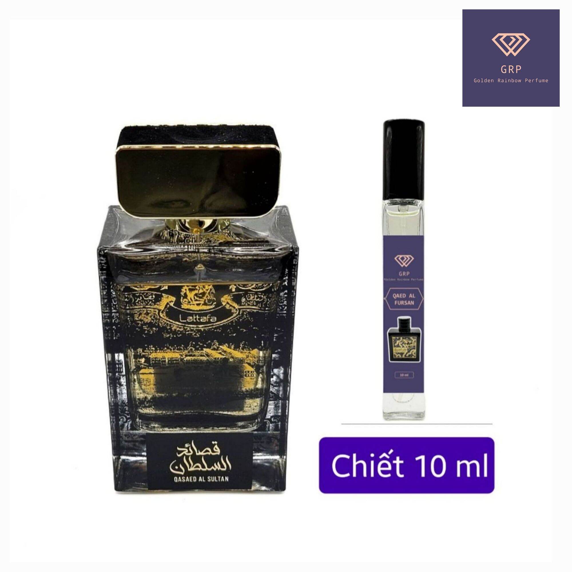 Qasaed al sultan - mẫu chiết 10ml nước hoa nội địa dubai edp unisex