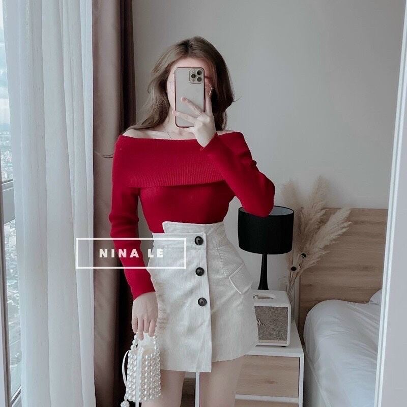ÁO TRỄ VAI DÀI TAY DỄ PHỐI ĐỒ W1
