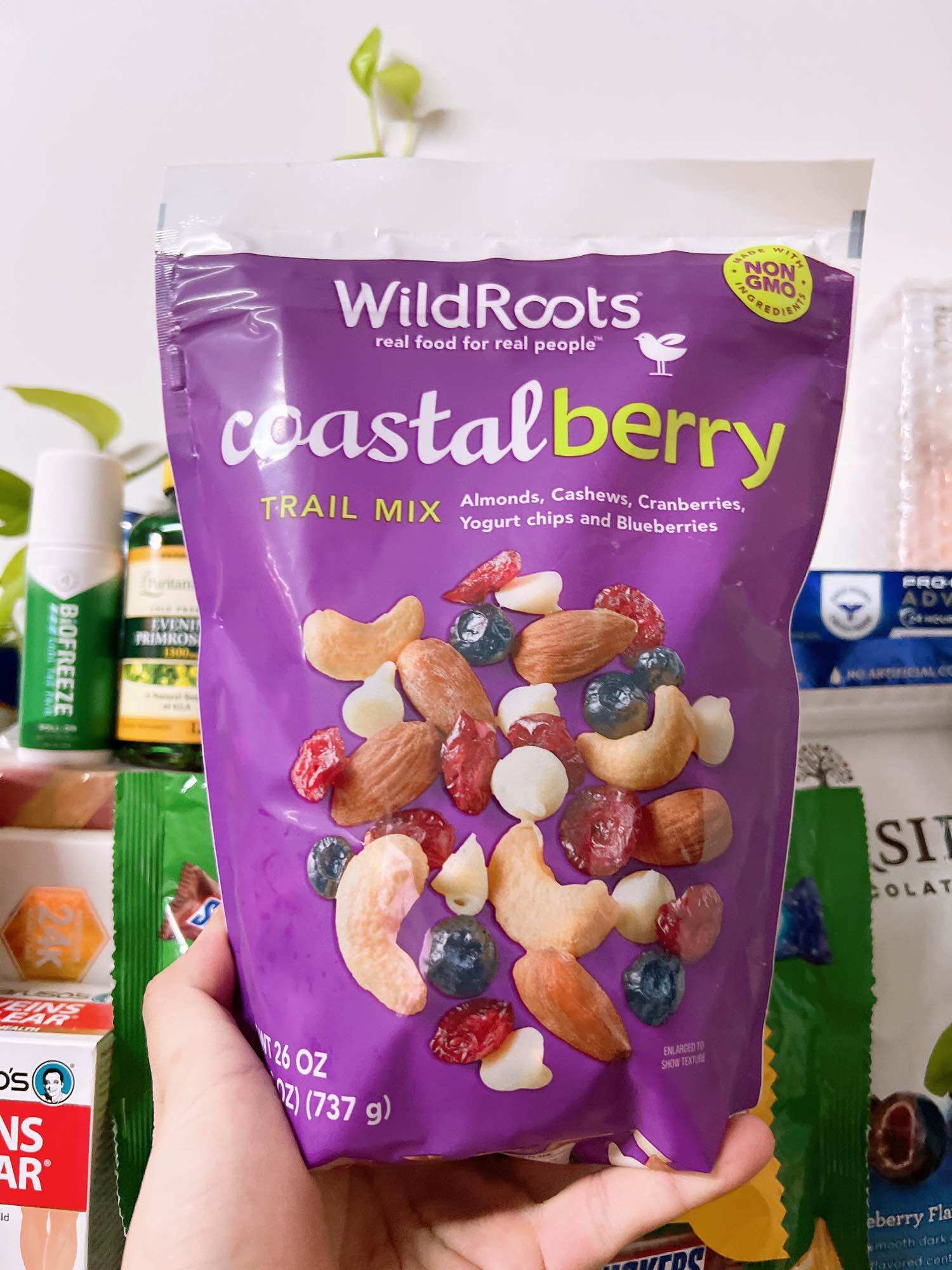 Hạt hỗn hợp wild roots coastal berry 737g của mỹ - date mới 2025.