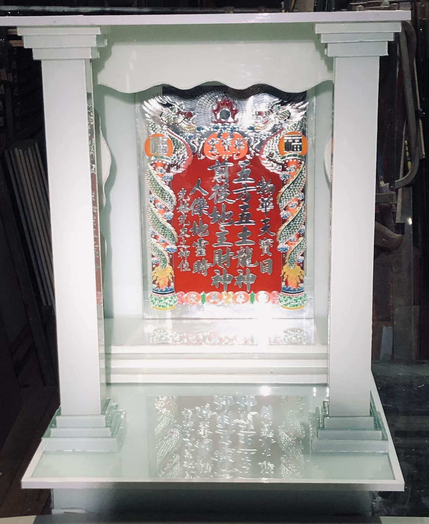 Tủ thờ thần tài địa 50x50x60cm kính ghép 2 lớp