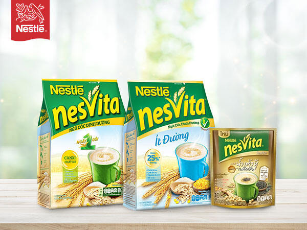 Ngũ cốc Nesvita Nestle 16 gói/túi (chọn ÍT ĐƯỜNG hoặc CÓ ĐƯỜNG trong phân loại)