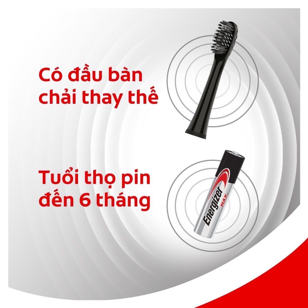 Bàn Chải Đánh Răng Điện Colgate Sonic 360 Charcoal [ công nghệ sóng âm 20000 lượt chải/phút loại bỏ các mảng bám và vi khuẩn ]