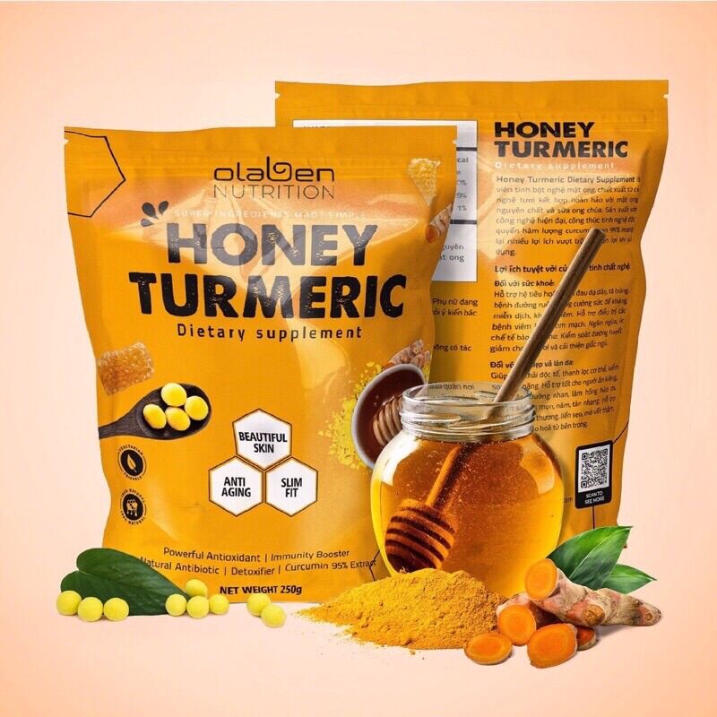 Viên tinh nghệ mật ong sữa ong chúa Honey Turmeric Olaben Nutrition