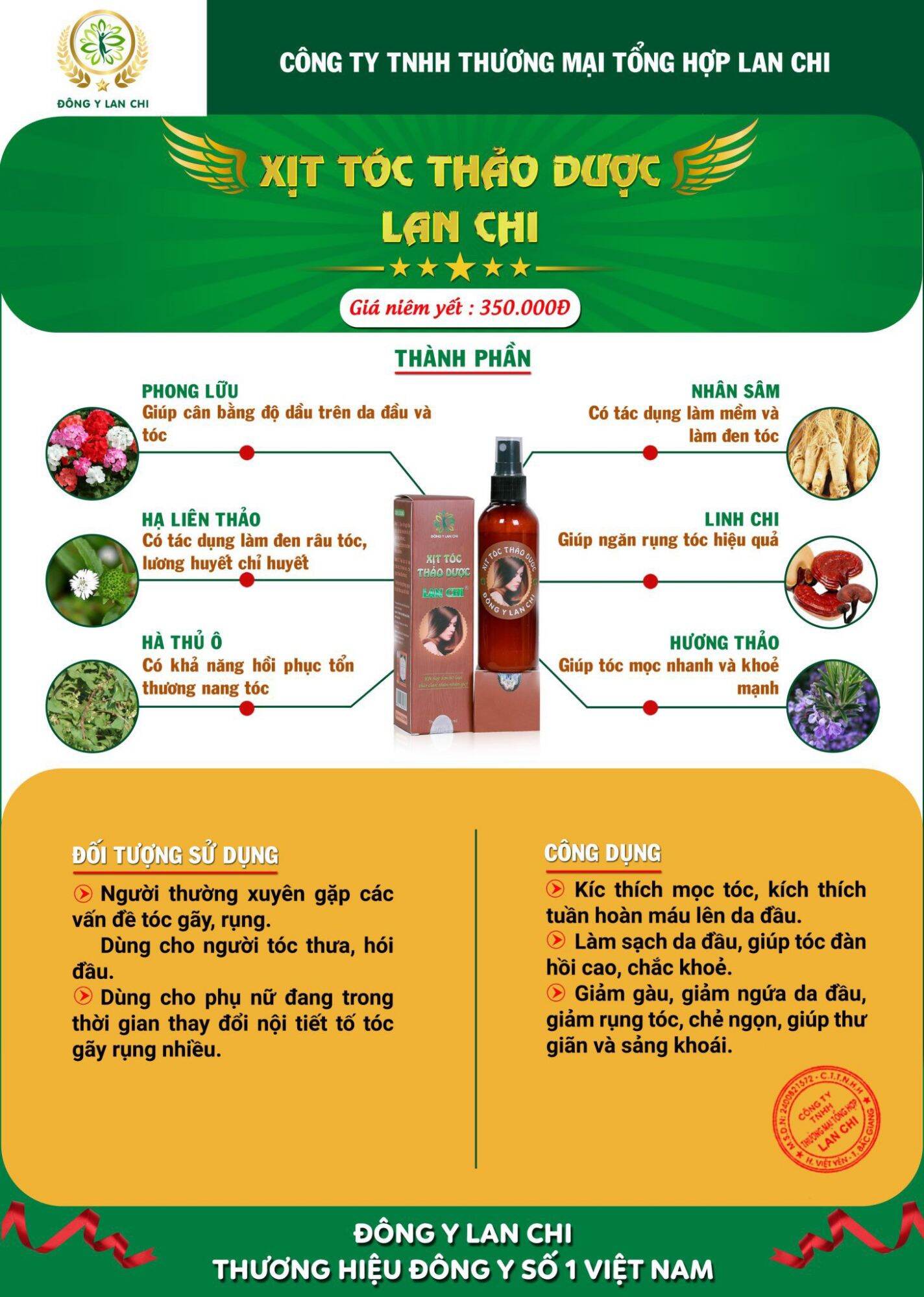 Xịt dưỡng tóc Lan Chi : ki ch thi ch moc toc, dưỡng tóc