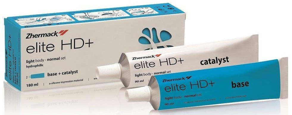 Cao su nhẹ Elite HD+ (90ml + 90ml) . Cao su lỏng . Cao su lấy dấu răng . Thương hiệu SP: Ý Hãng sản xuất: Zhermack