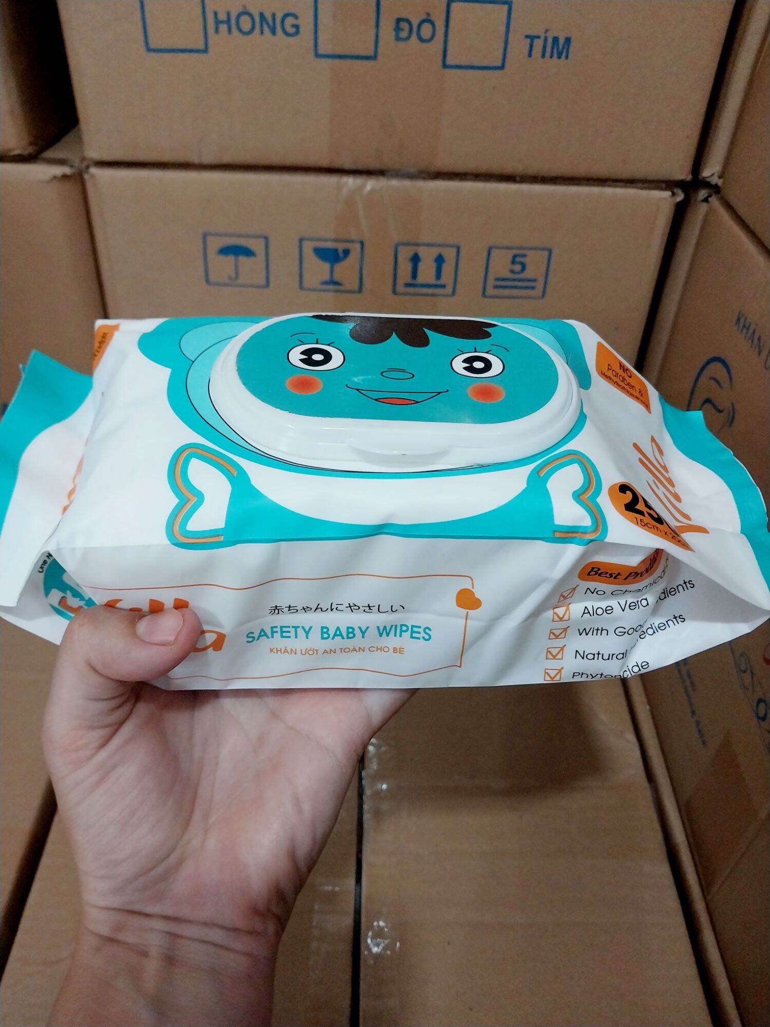 Khăn Ướt Villa 250Gr Không Mùi Khổ Giấy Lớn.