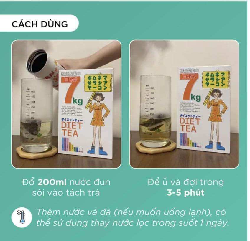 Trà giảm câ.n 7kg Diet Tea đốt cháy m.ỡ thừa Nhật Bản