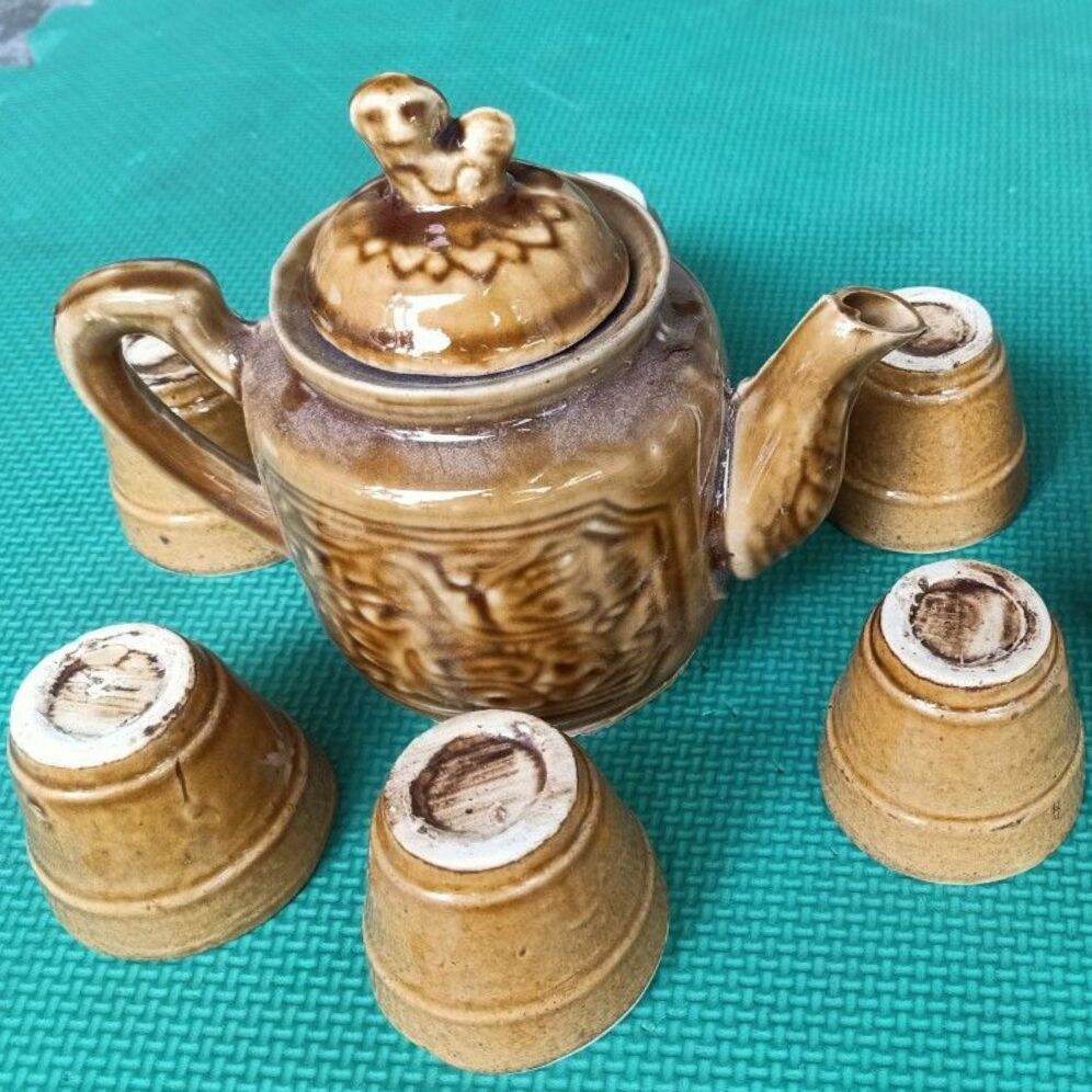 Bộ bình kèm 6 tách trà cổ xưa