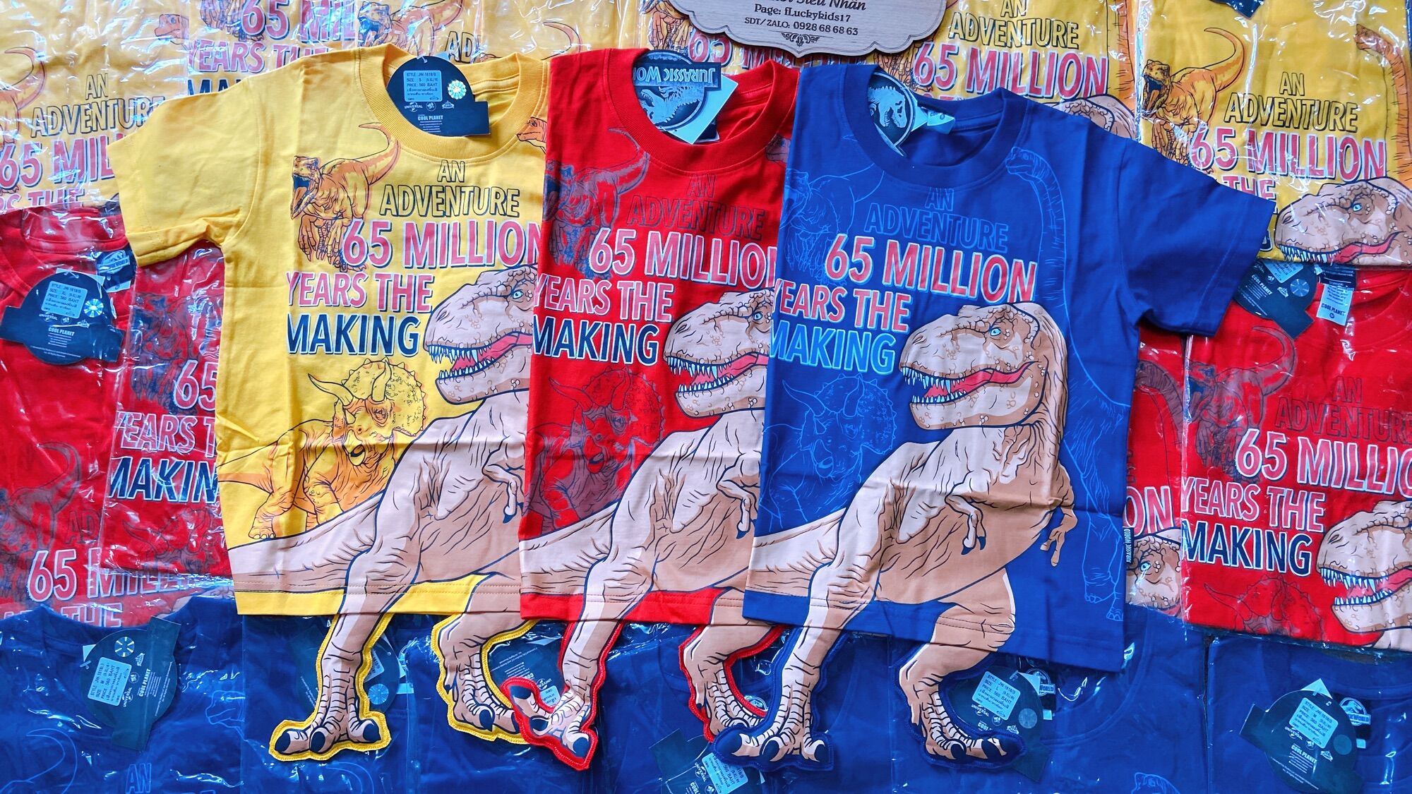 ÁO THUN KHỦNG LONG THÁI LAN 3D JURASSIC WORLD
