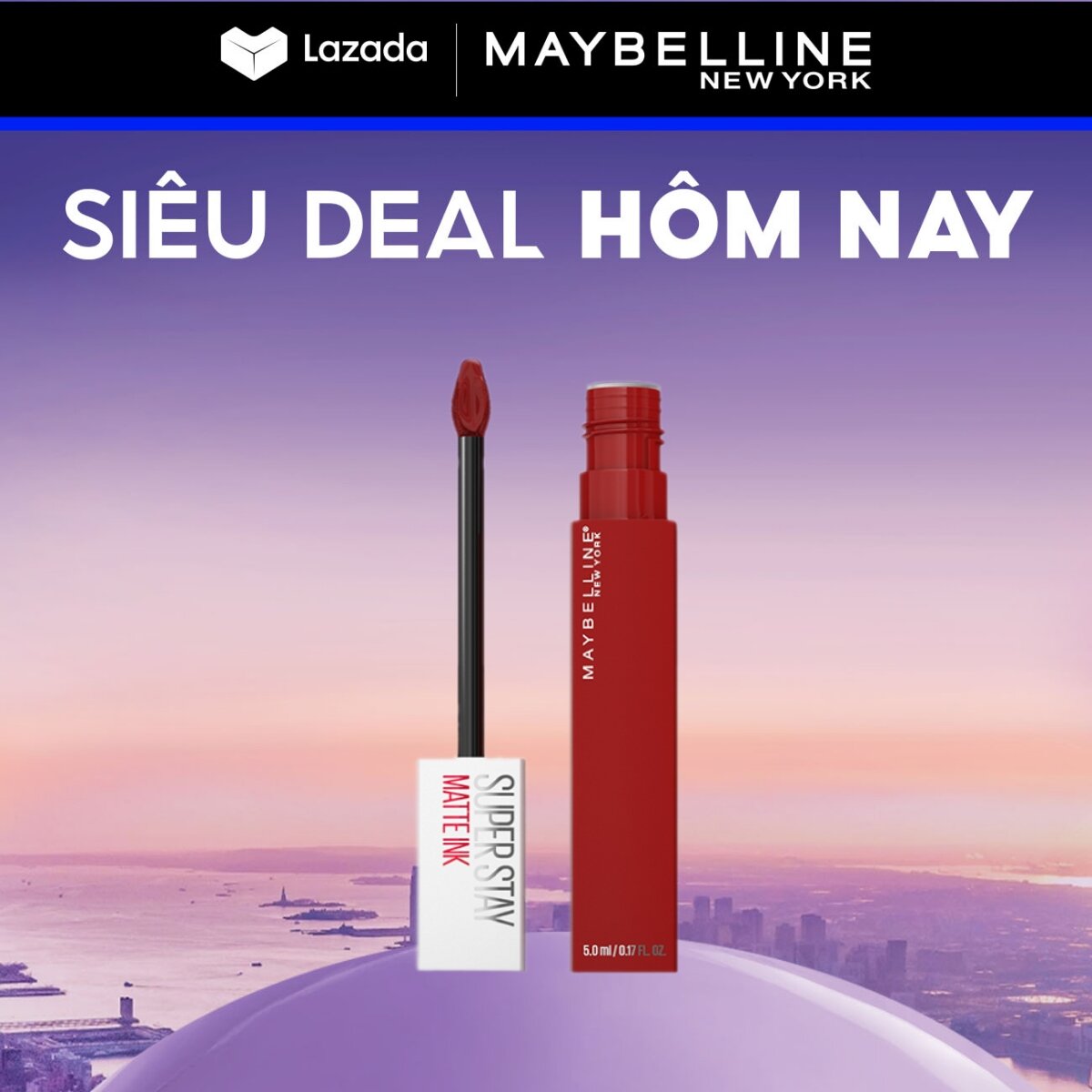 Son Kem Lì 16h Lâu Trôi Maybelline New York Super Stay Matte Ink City Edition Lipstick 5ml