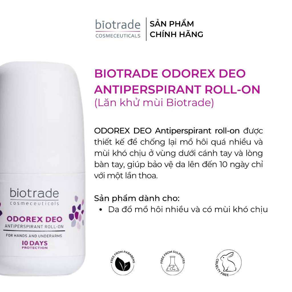 [ĐỦ BILL] Lăn khử mùi ngăn mồ hôi Odorex Deo Biotrade