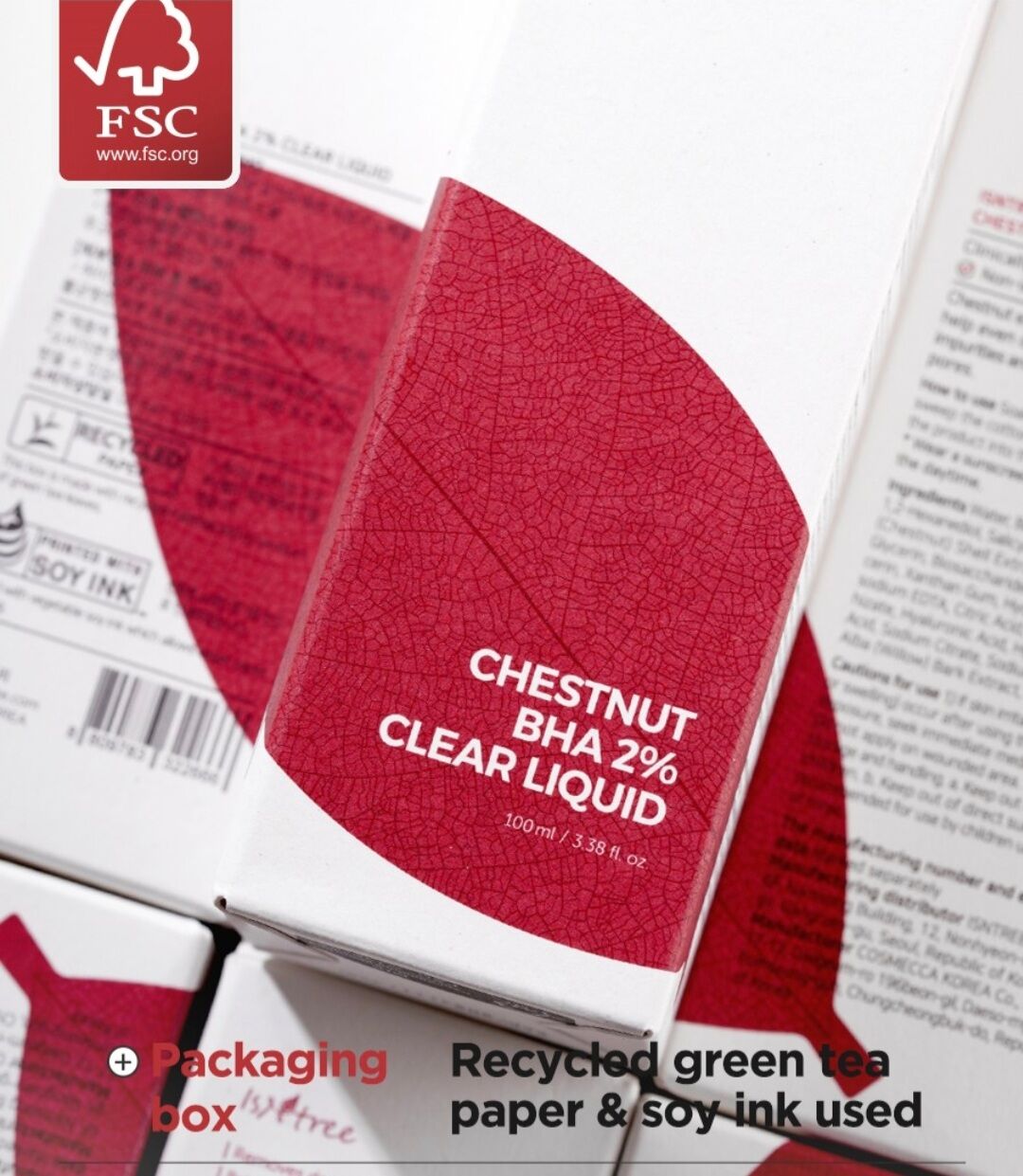 [Nhacuabeautyholic] Tẩy da chết hóa học ISNTREE CHESNUT BHA 2% CLEAR LIQUID