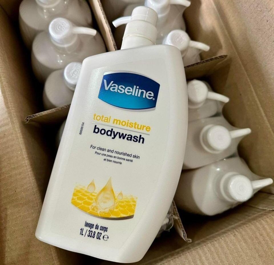 Sữa Tắm Dưỡng Ẩm Vaseline Total Moisture 1000ml USA - Sữa Tắm Vaseline Dưỡng Ẩm làm trắng da 650ml