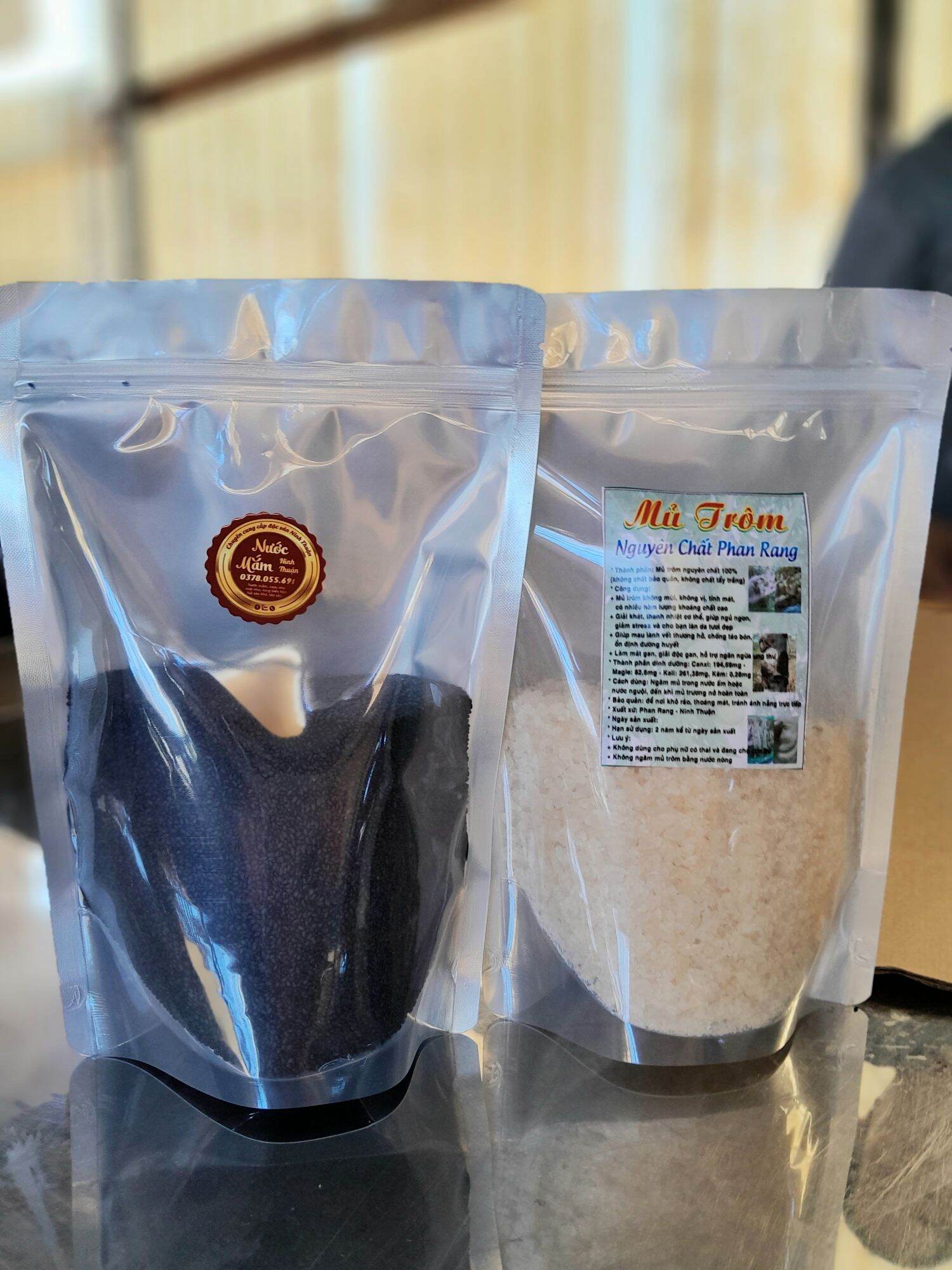 Combo 250gr mũ trôm hạt tấm và 250gr hạt é sạch Phan Rang