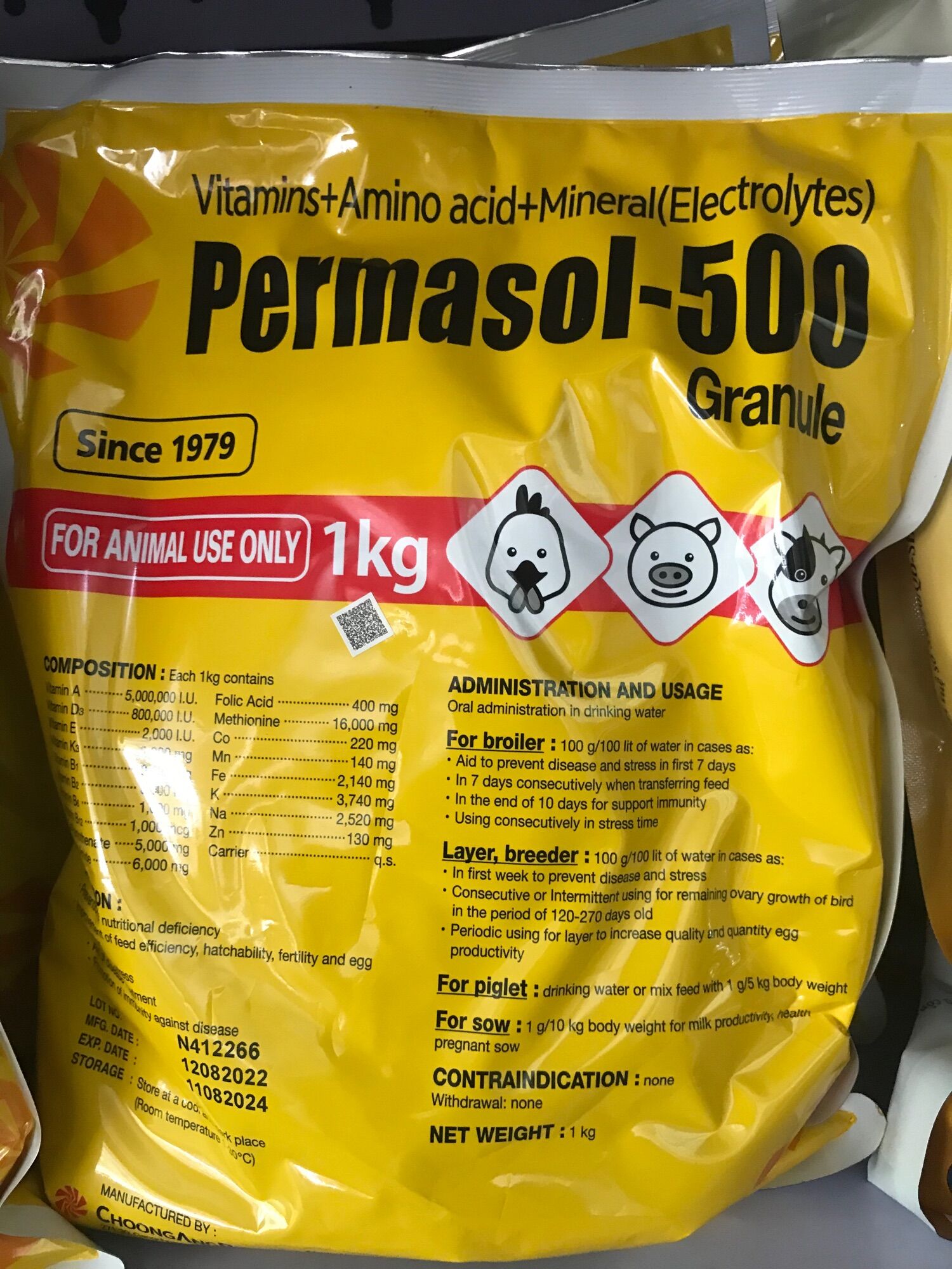 Permasol 500 Hàn Quốc gói 1kg