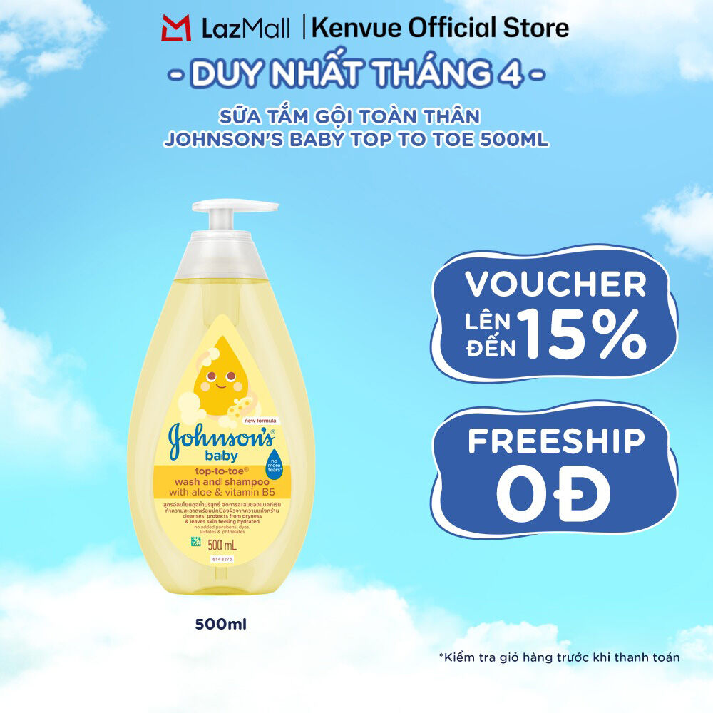 Sữa tắm gội toàn thân Johnson's baby Top to toe 500ml
