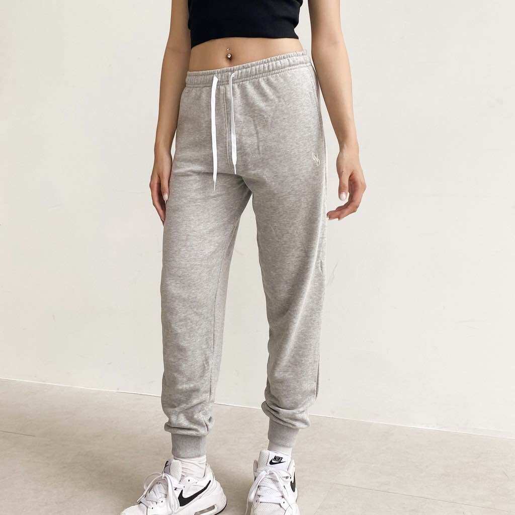 Quần Jogger basic đen xám trắng ống bo Lou Pants Lnd