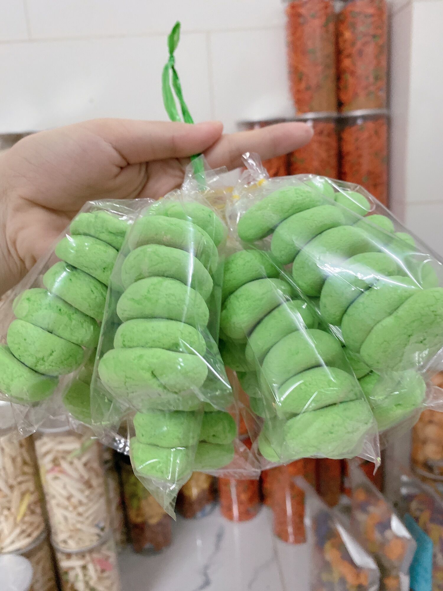 Bánh bao sữa matcha trà xanh nguyên chất (1 xâu gồm 60 cái bánh)