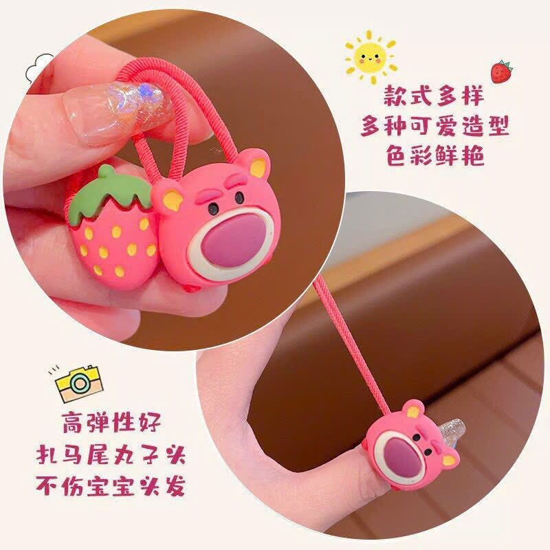 SET 5 CẶP DÂY CỘT TÓC GẤU DÂU LOTSO