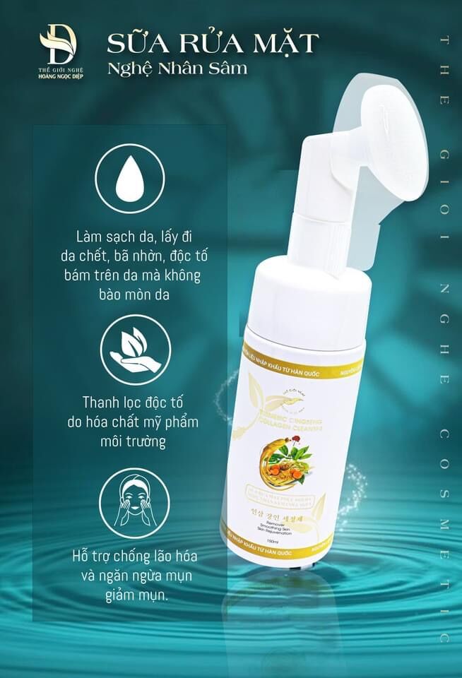 sữa rửa mặt nghệ nhân sâm collagen