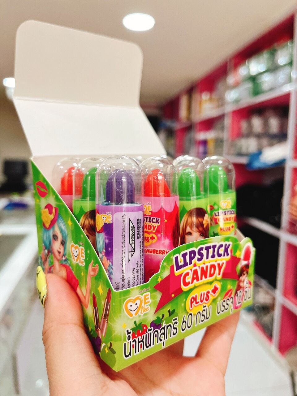 Kẹo Lipstick hình son môi vị trái cây thái lan