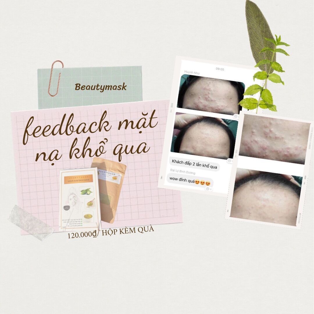 MẶT NẠ KHỔ QUA RỪNG TẶNG BỘ ĐẮP MẶT