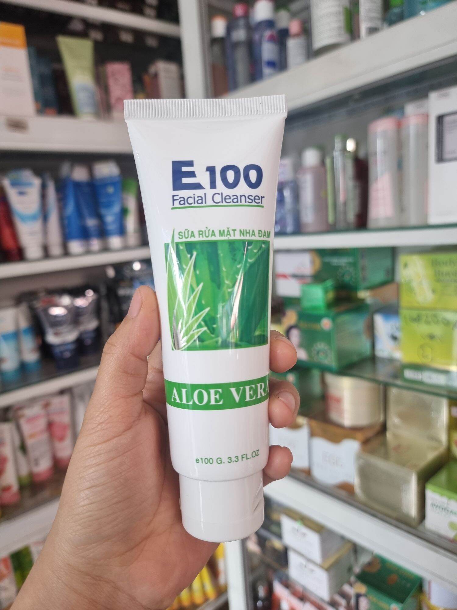 Sữa rửa mặt e100 nha đam 100gr chuẩn cty