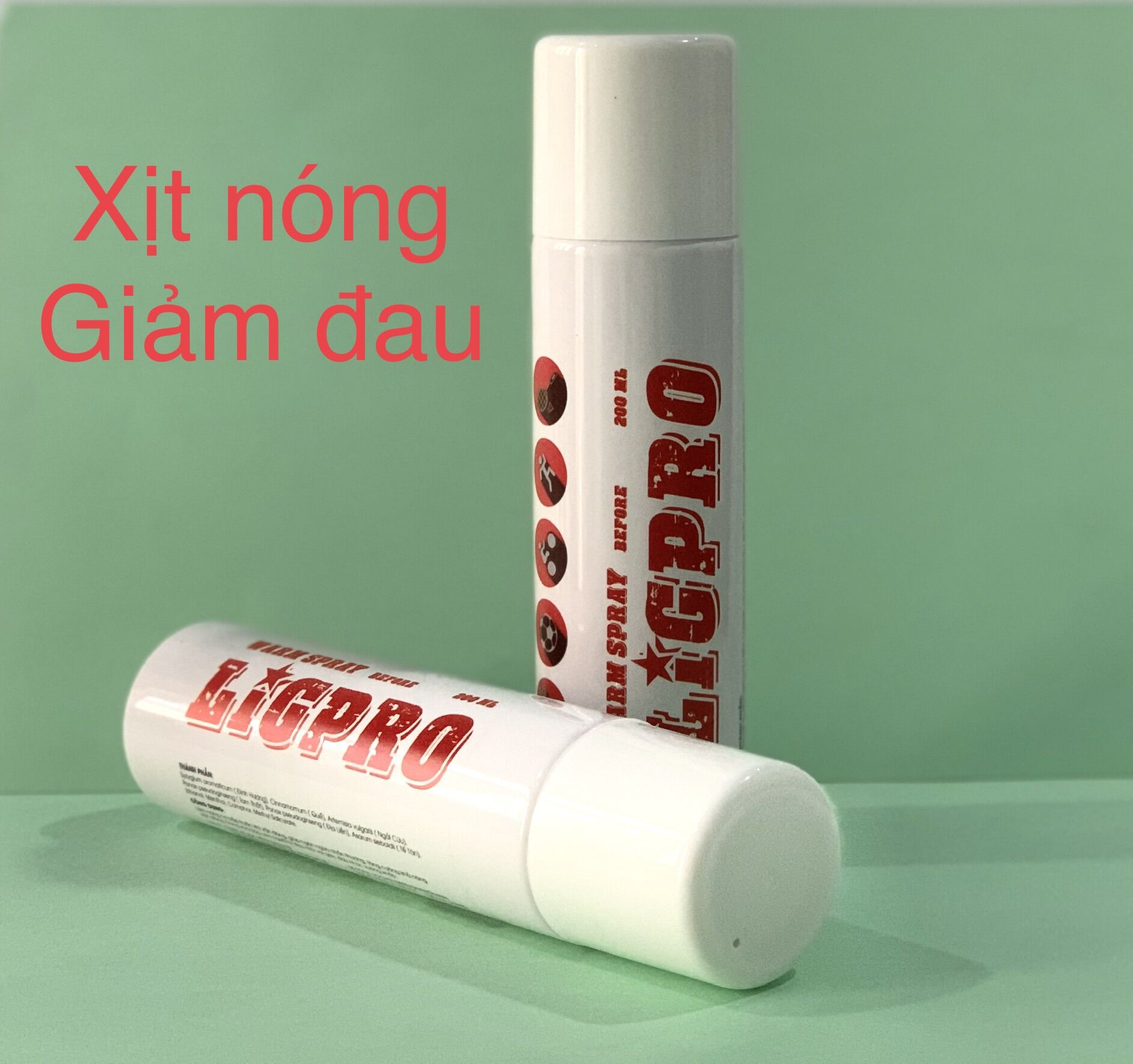 Chai xịt Nóng Giảm đau Ligpro 200ml