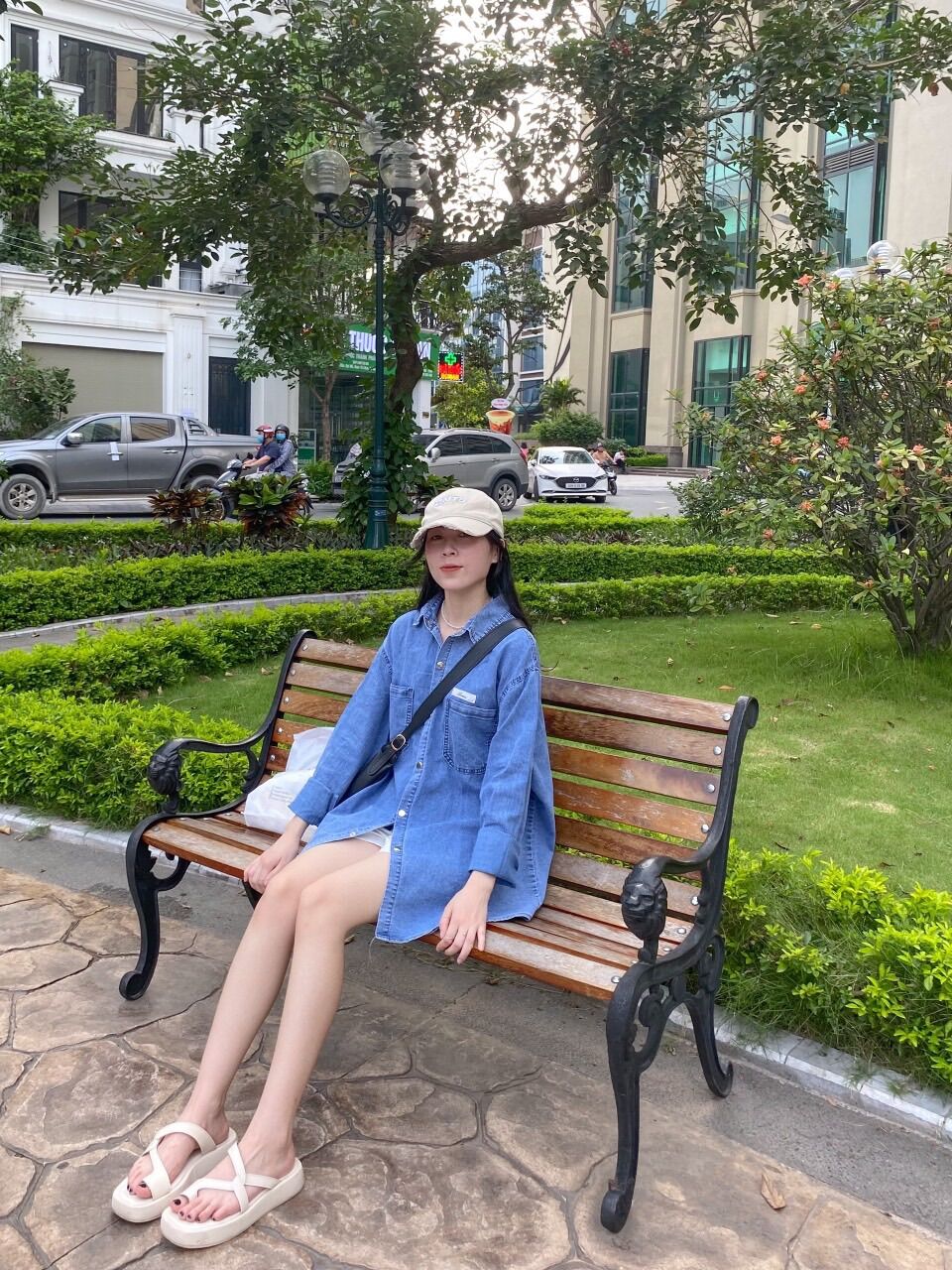 Áo khoác bò form rộng ảnh chụp thật