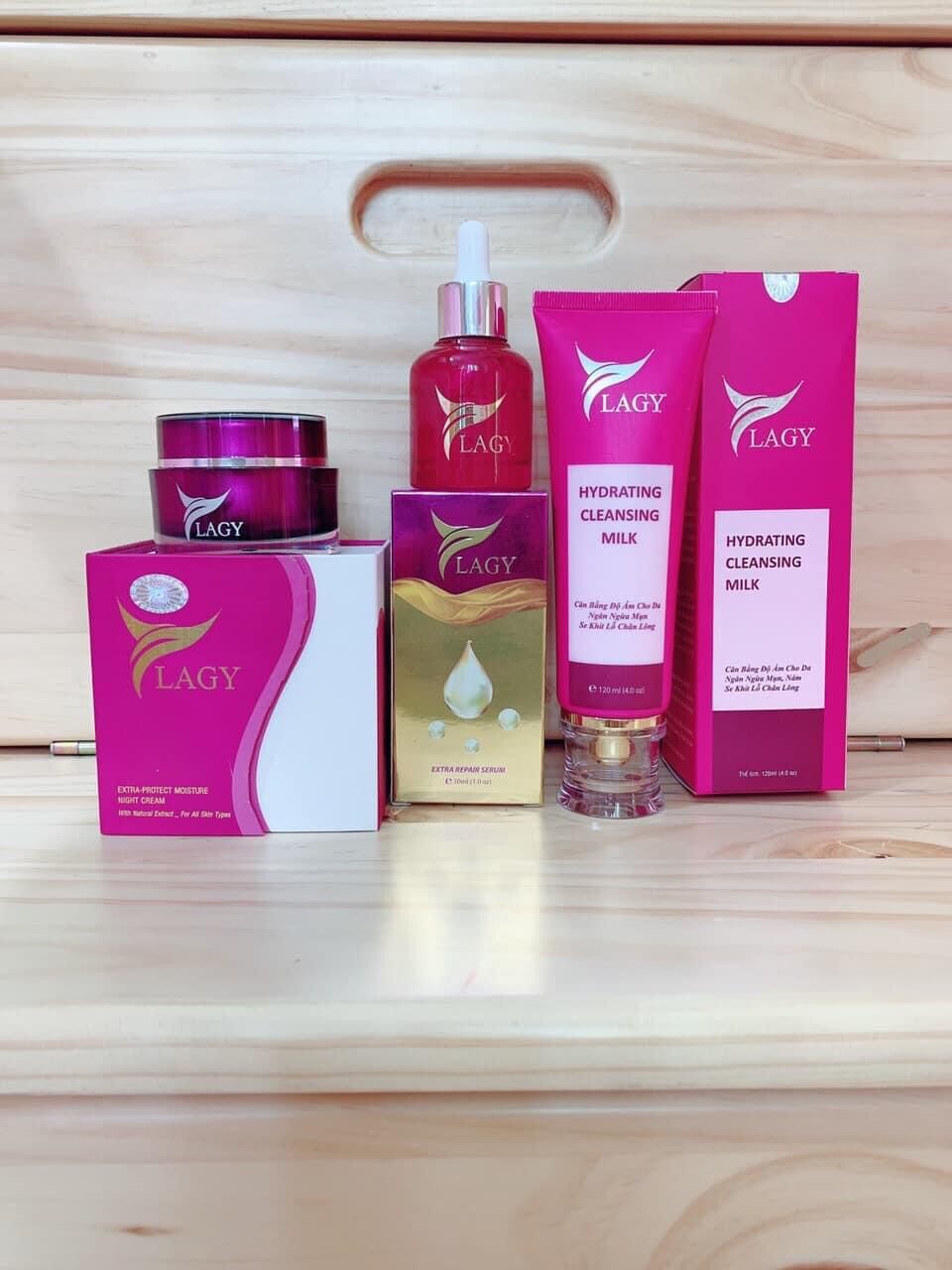 Combo 3 sản phẩm YLAGY gồm Kem Face + Serum + Sữa Rữa Mặt