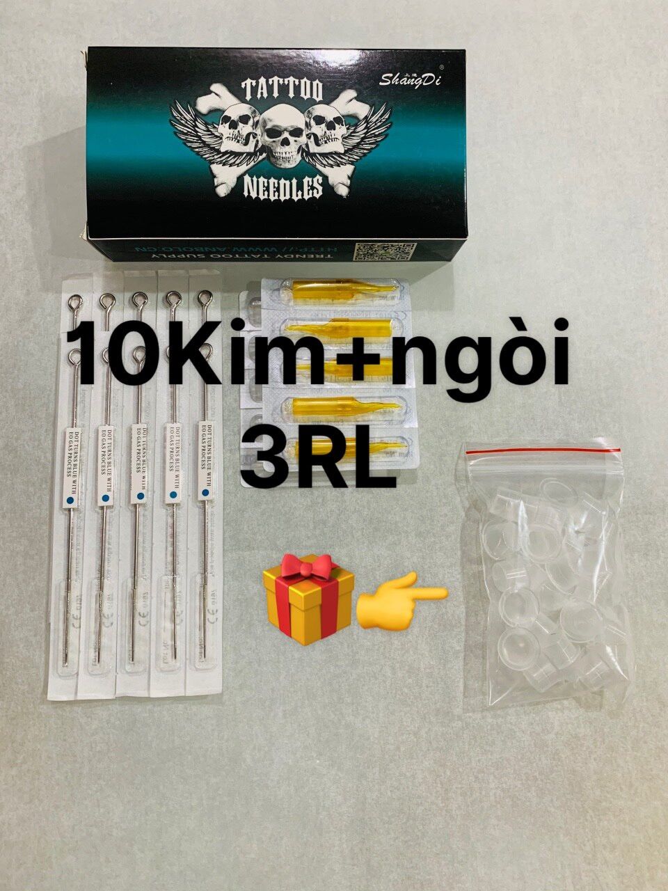 🎁 [ QUÀ TẶNG ] 10 kim 5RL và ngòi sắc bén Anbolo 🎁