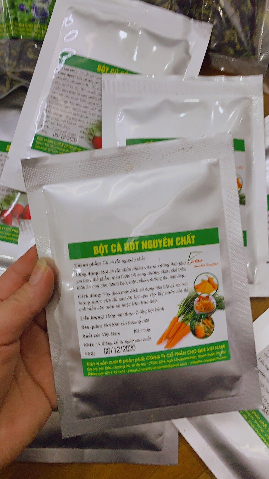 Bột lá tạo màu chợ quê (bột lá nếp/cẩm tím/gấc/hoa đậu biếc/củ dền/cà rốt…)