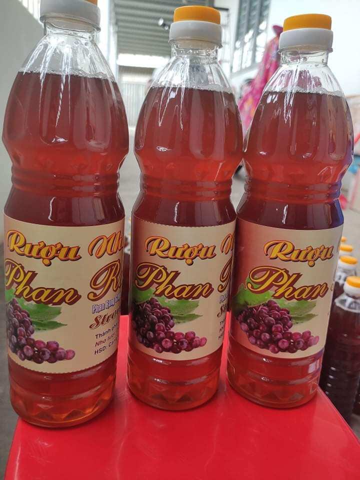 1lit rựu nho phan rang nguyên chất nhà làm