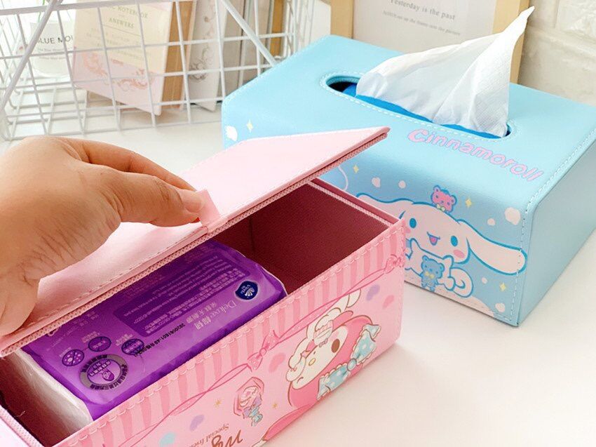 Hộp đựng khăn giấy Hello Kitty - Doremon Doraemon