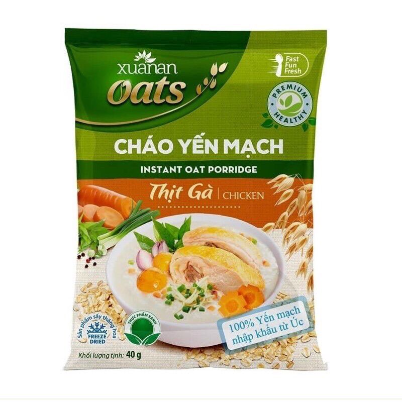 Combo 6 gói cháo yến mạch thịt gà xuân an