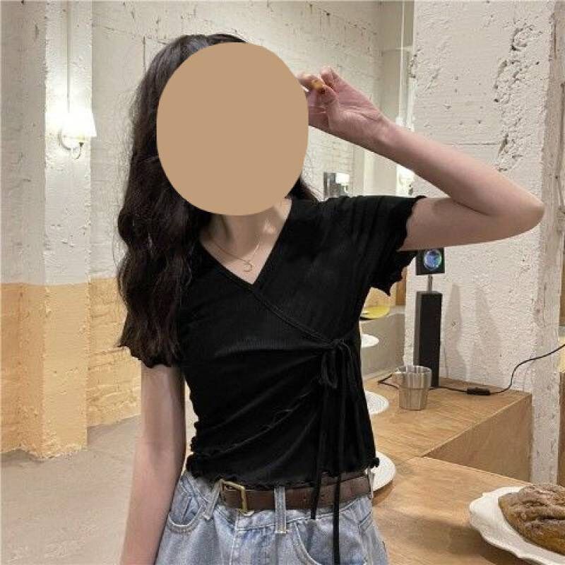 Áo kiểu siêu hot buộc dây đắp chéo
