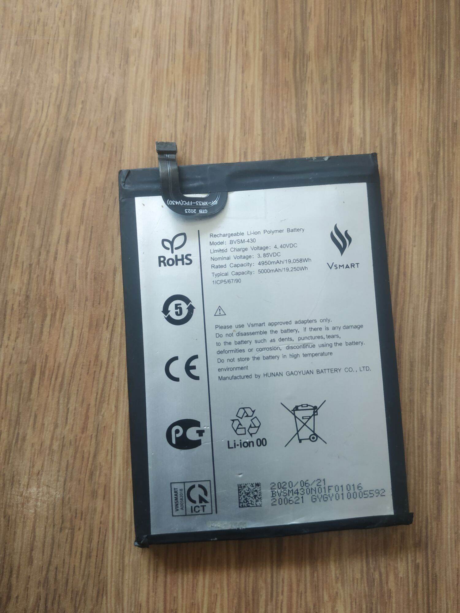 Pin zin bóc máy điện thoại Vsmart Joy 3 / Live 4 . mã BVSM-430