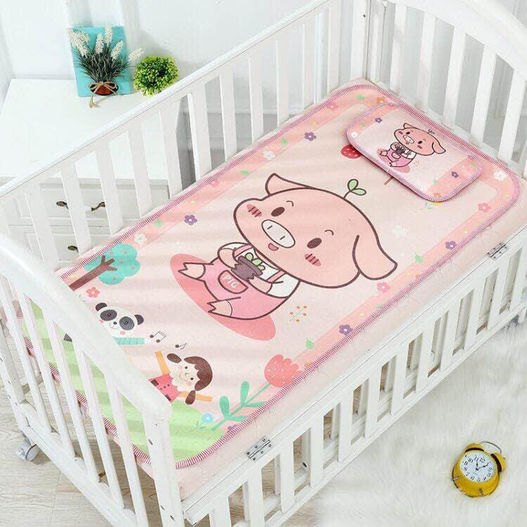 Bộ chiếu điều hòa 3D kèm gối thảo dược cho bé (nhiều mẫu)