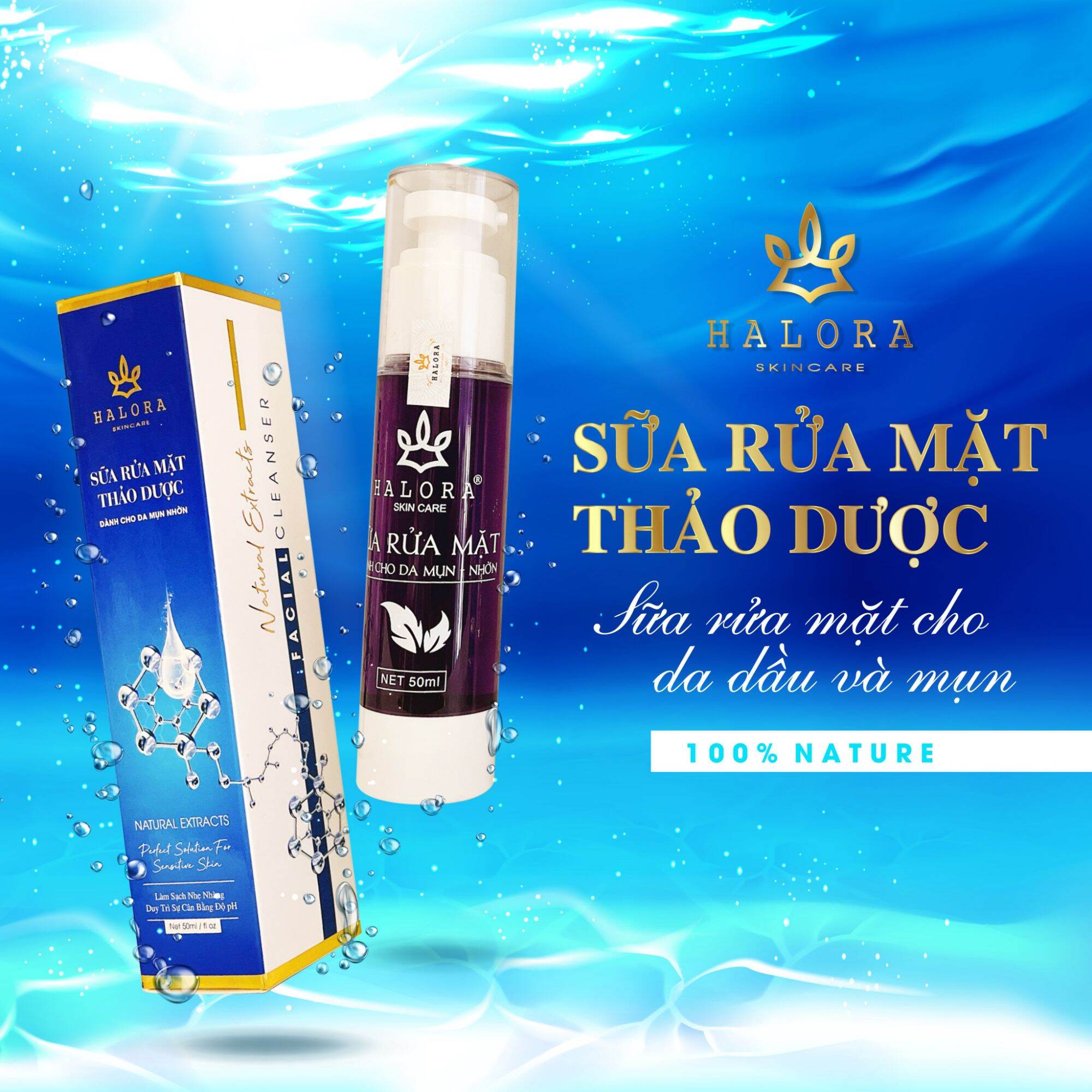 [HCM]SỮA RỬA MẶT KIỀM DẦU HALORA