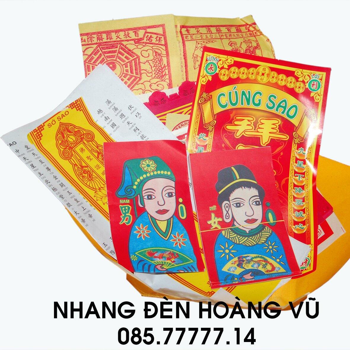 Giấy cúng - cúng sao nam, sao nữ có thuyền