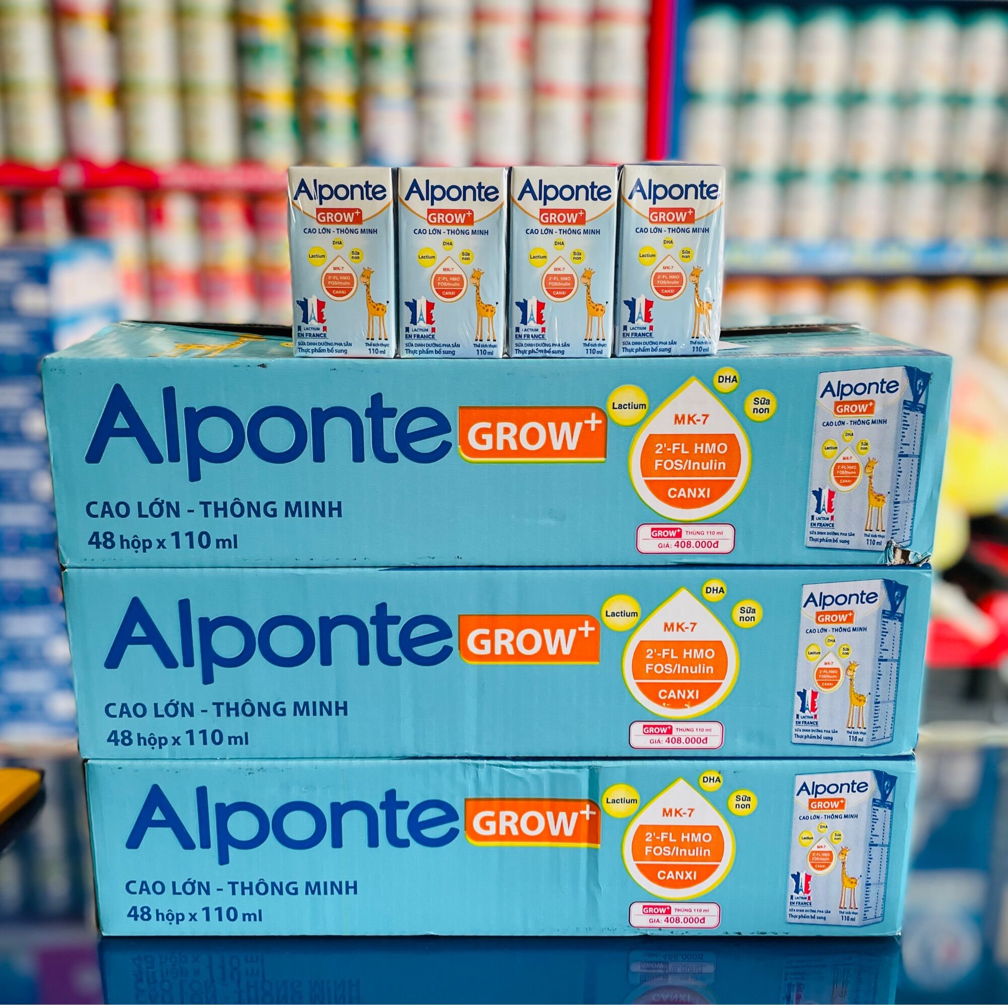 Thùng Sữa Bột Pha sẵn Alponte Grow 110ml (48 Hộp)