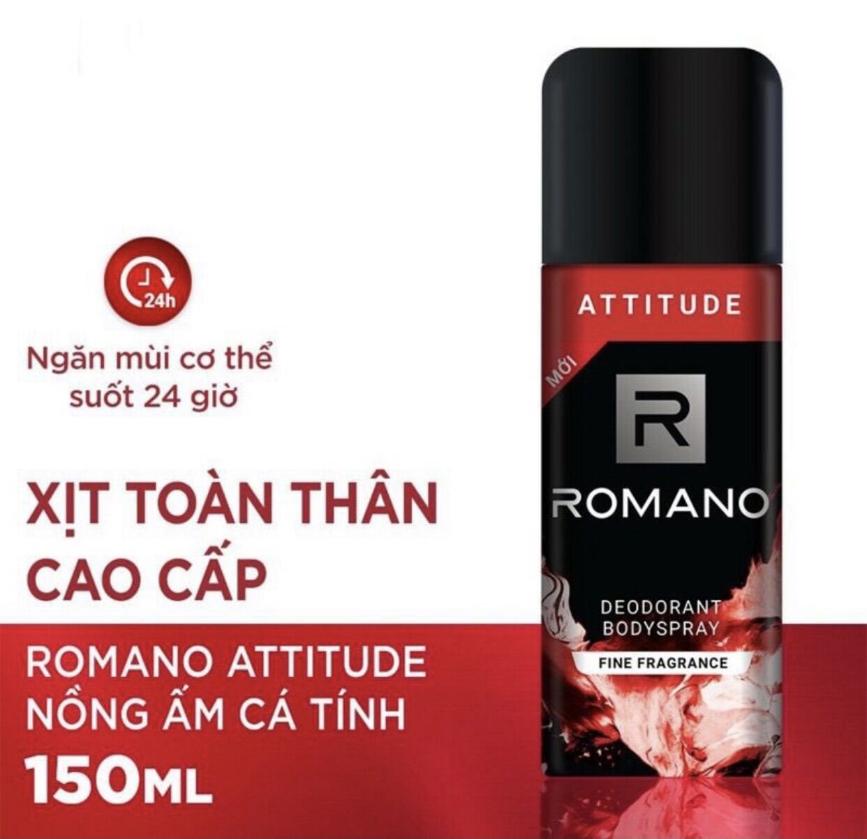 Xịt Khử Mùi Toàn Thân ROMANO 150ml