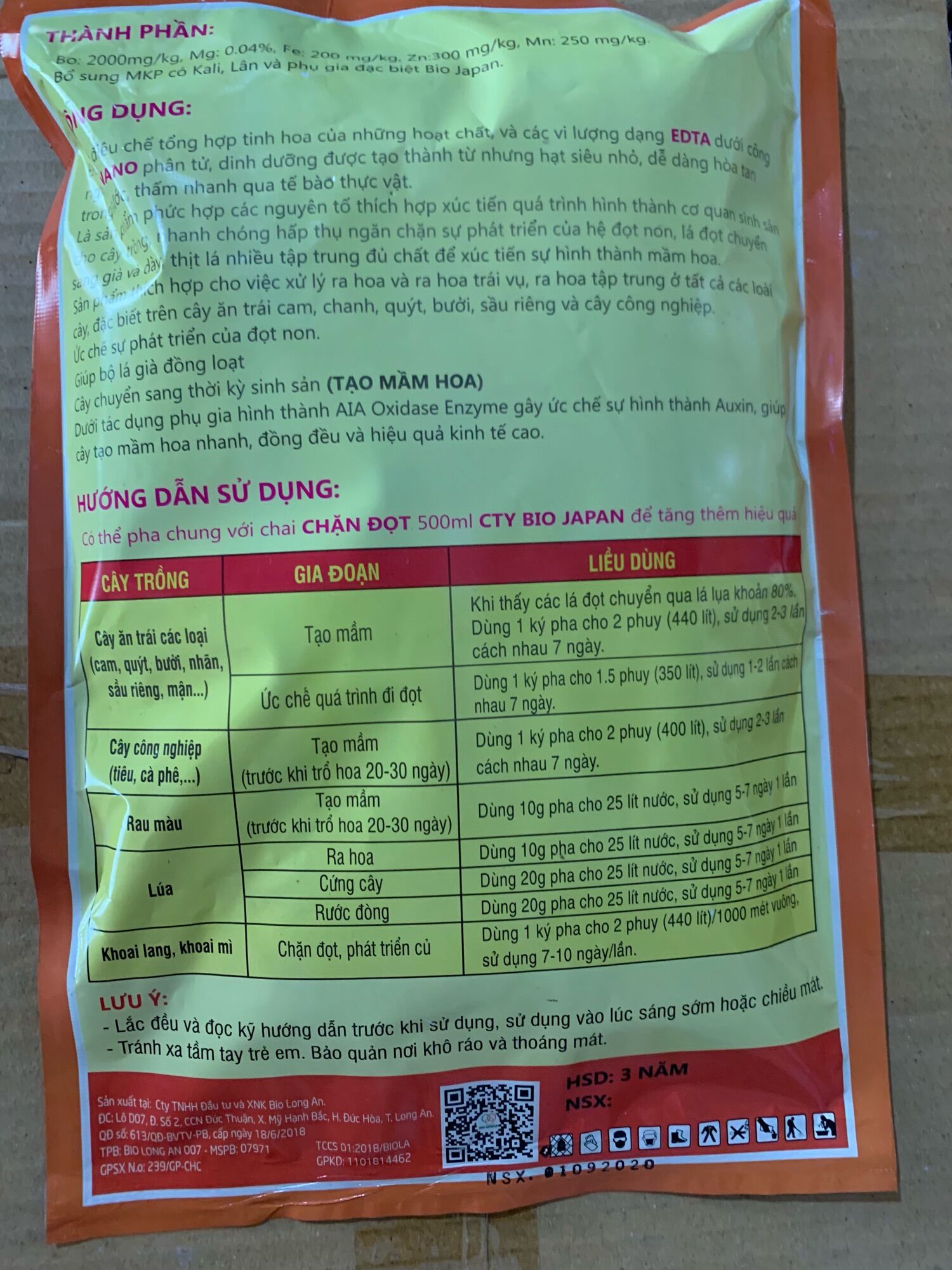 MKP thương hiệu Bio Japan quả cầu lửa