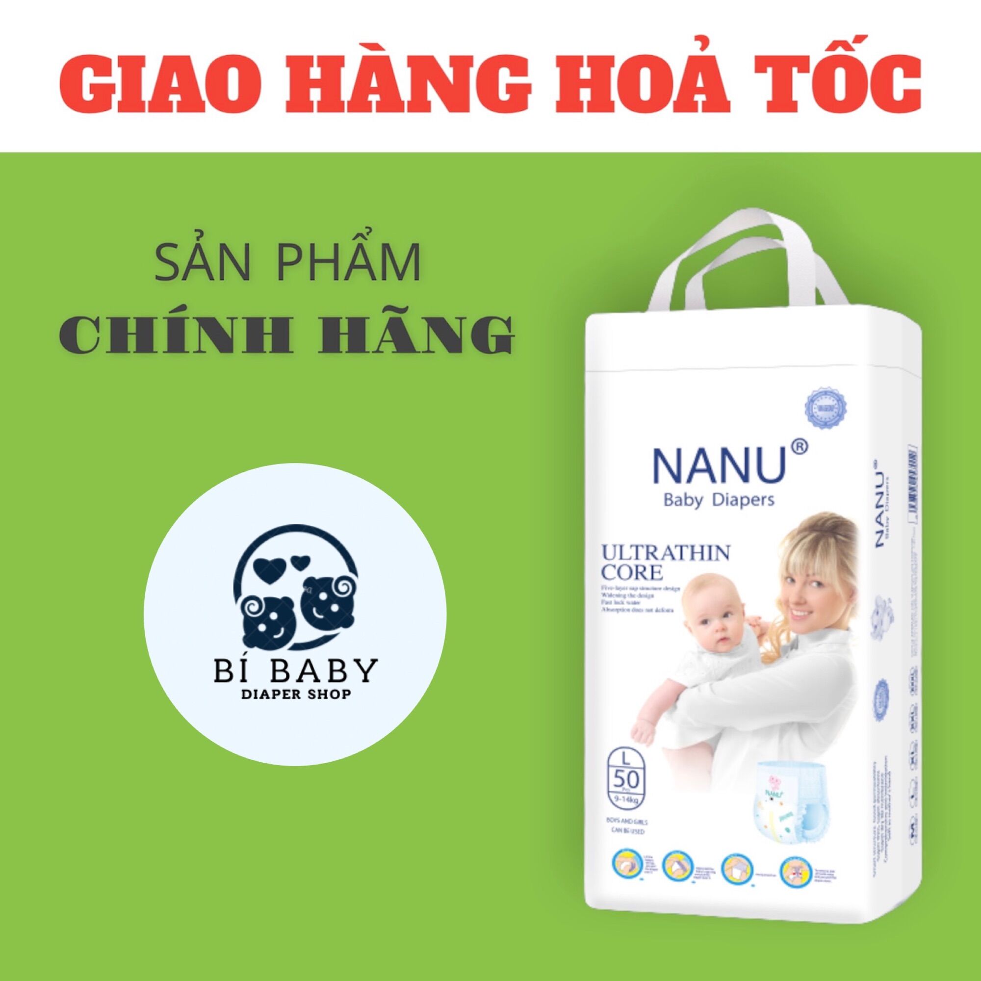 Tã quần/ bỉm quần nanu baby m/l/xl/2xl/3xl