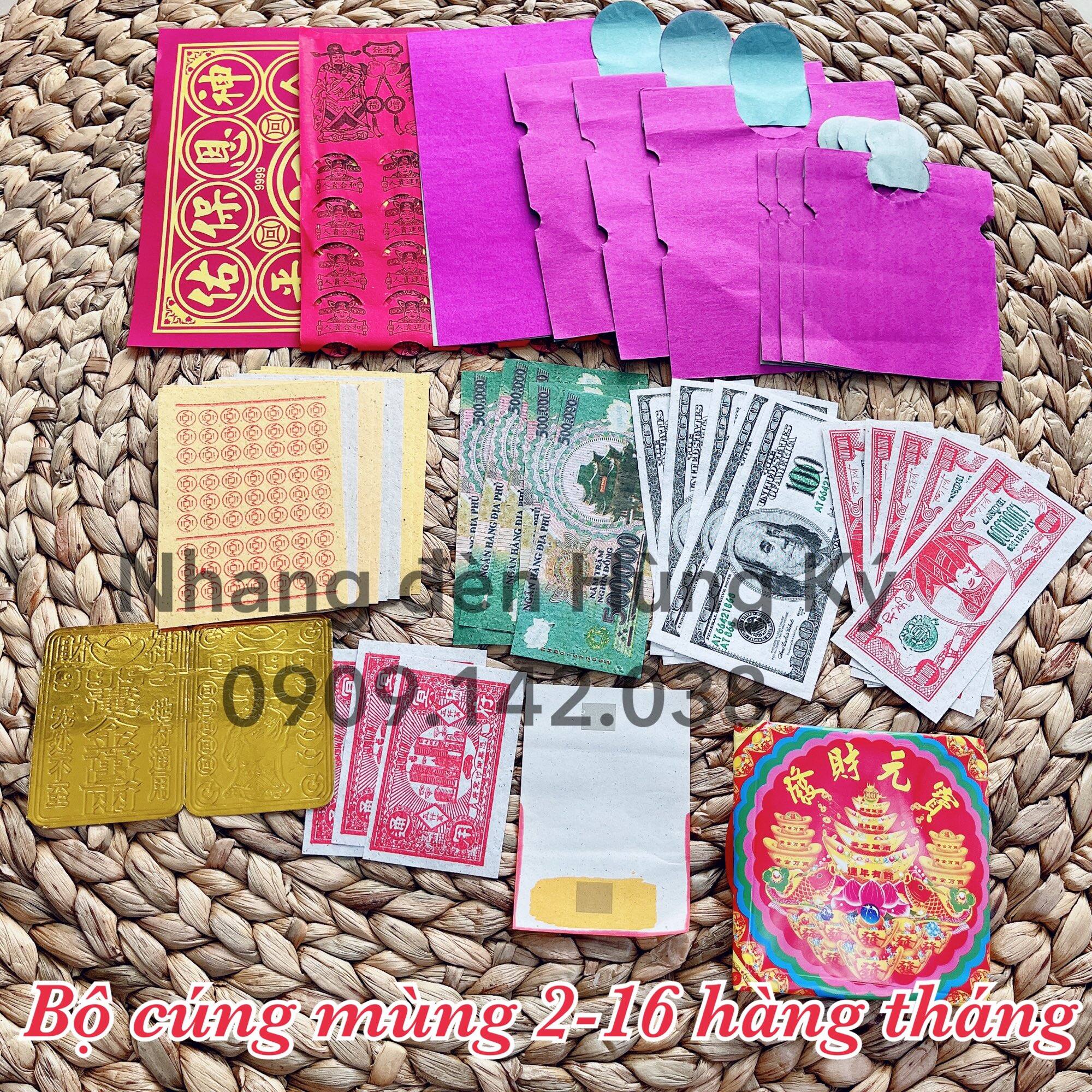 Bộ giấy cúng mùng 2 - 16 âm lịch