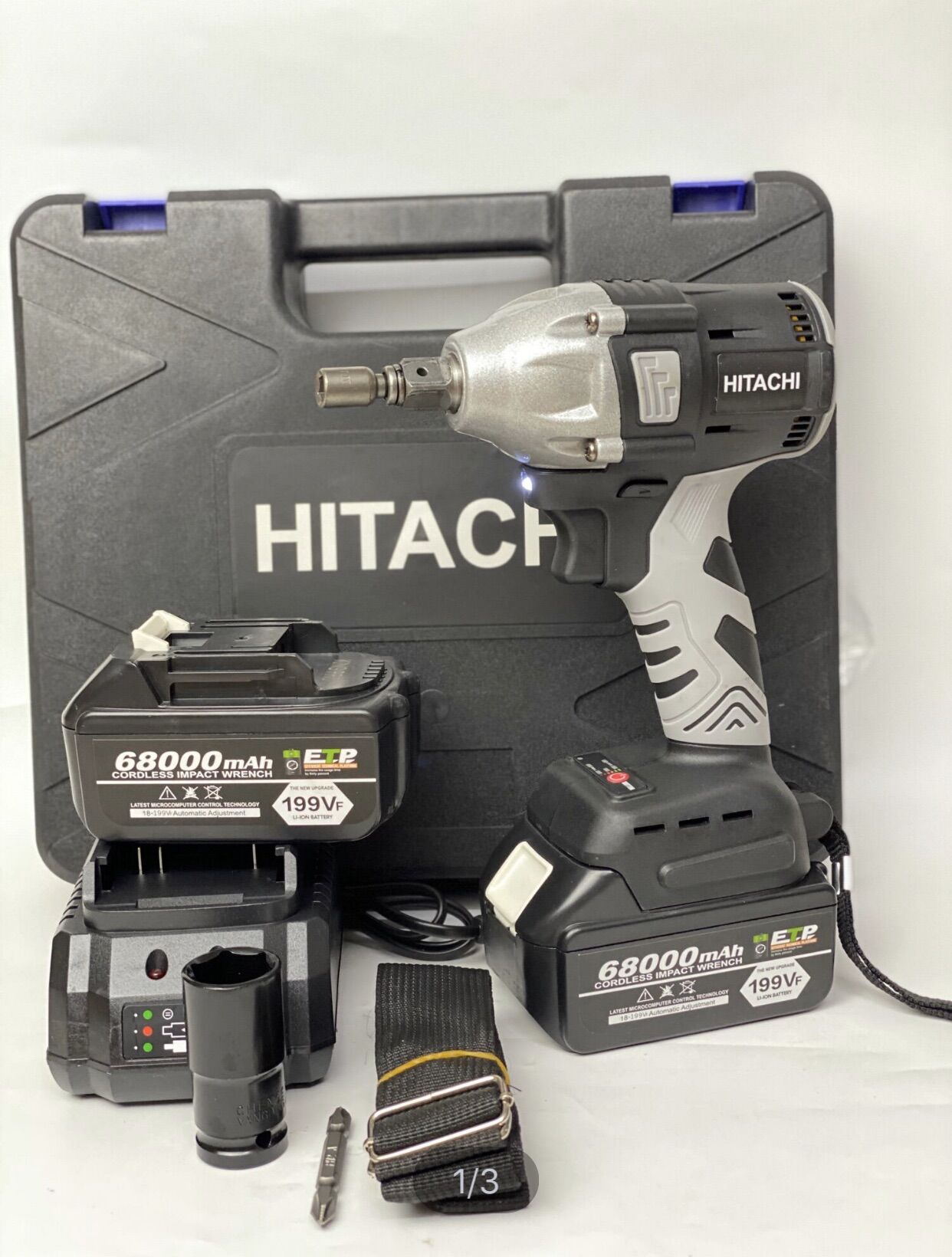 Máy siết bulong Hitachi 199v động cơ không chổi than dùng đa năng BH 12 tháng