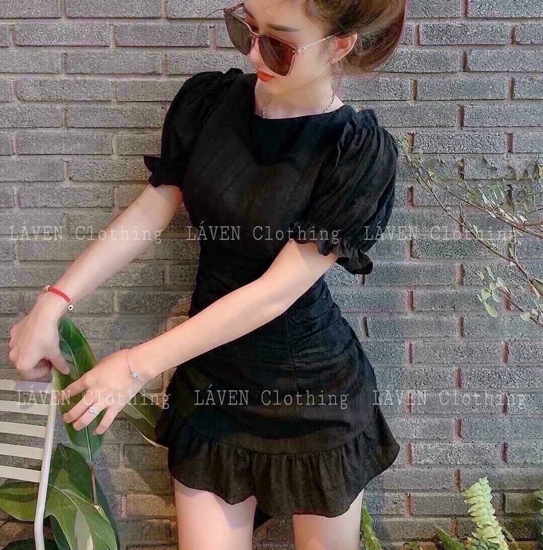 Đầm tiểu thư nhún đuôi cá xinh đẹp BG
