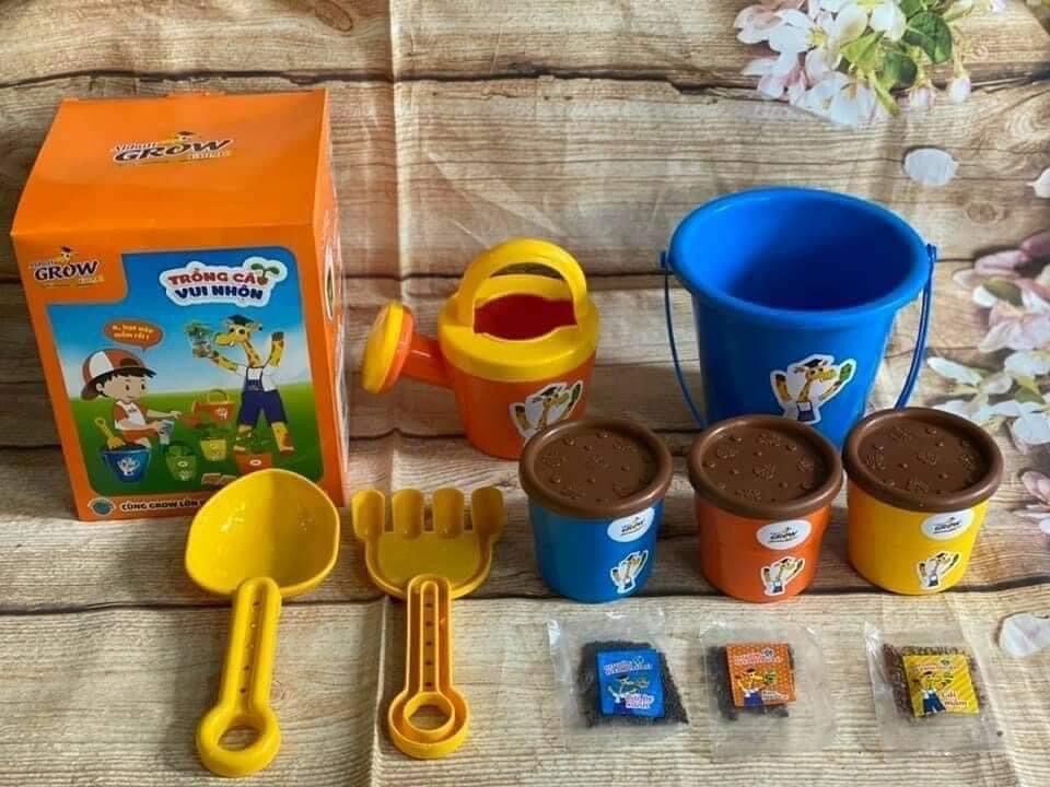Bộ đồ chơi trồng cây cho bé (Hạt giống thật)