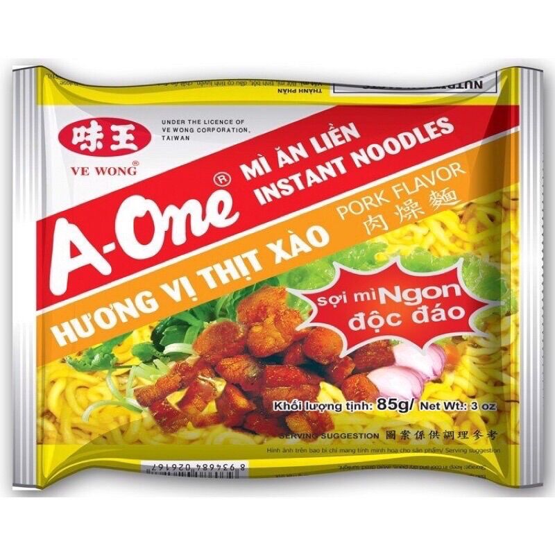 Thùng 30 gói mì Aone vị thịt xào 85g